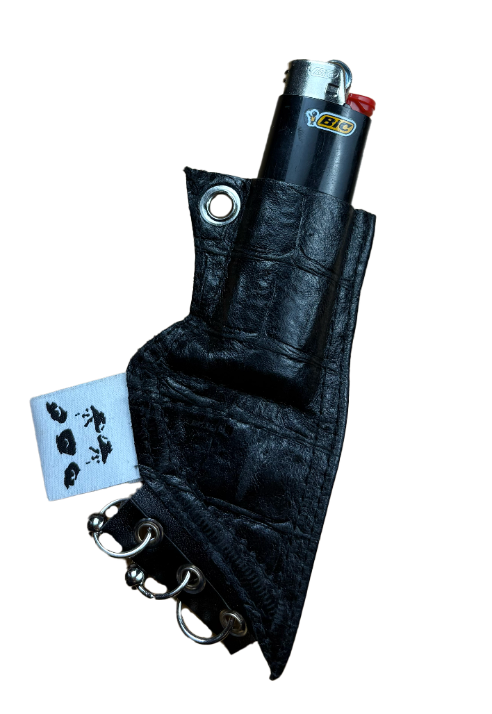 Crocodile Leather Lighter Holder