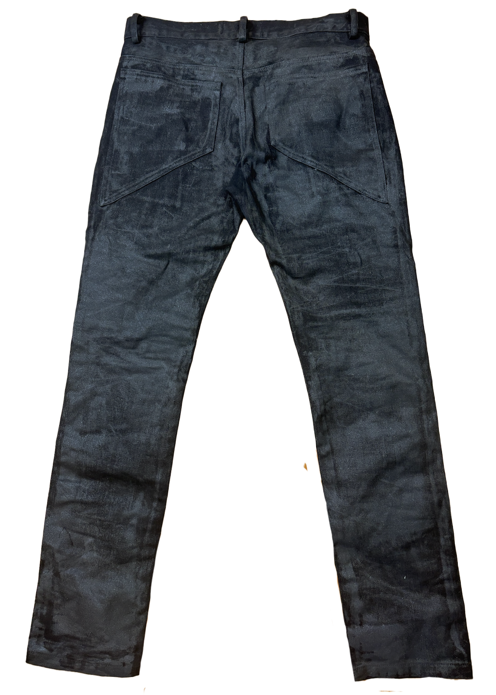 FW25 Waxed ripped jeans