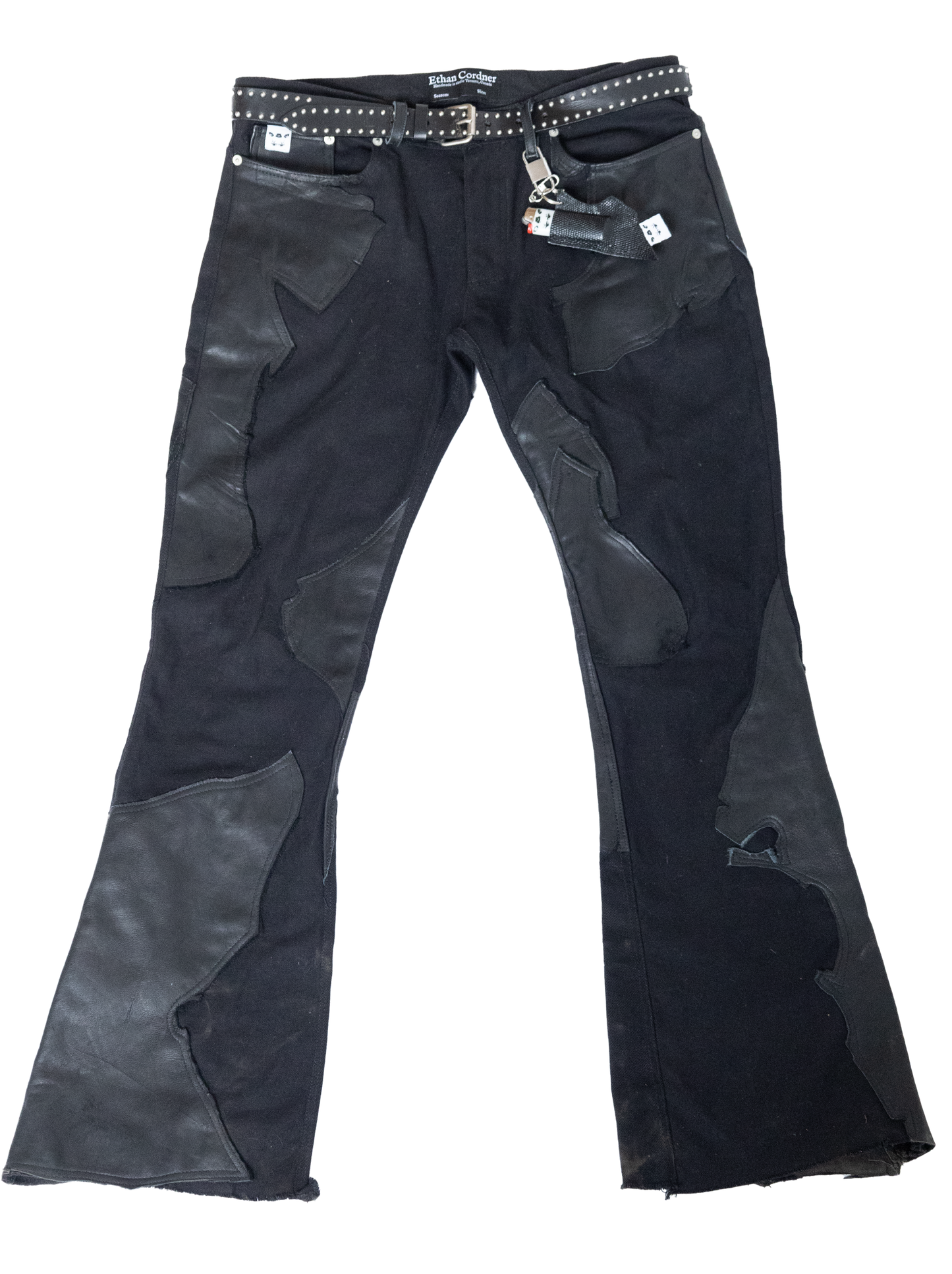 FW25 Leather/Denim Flares