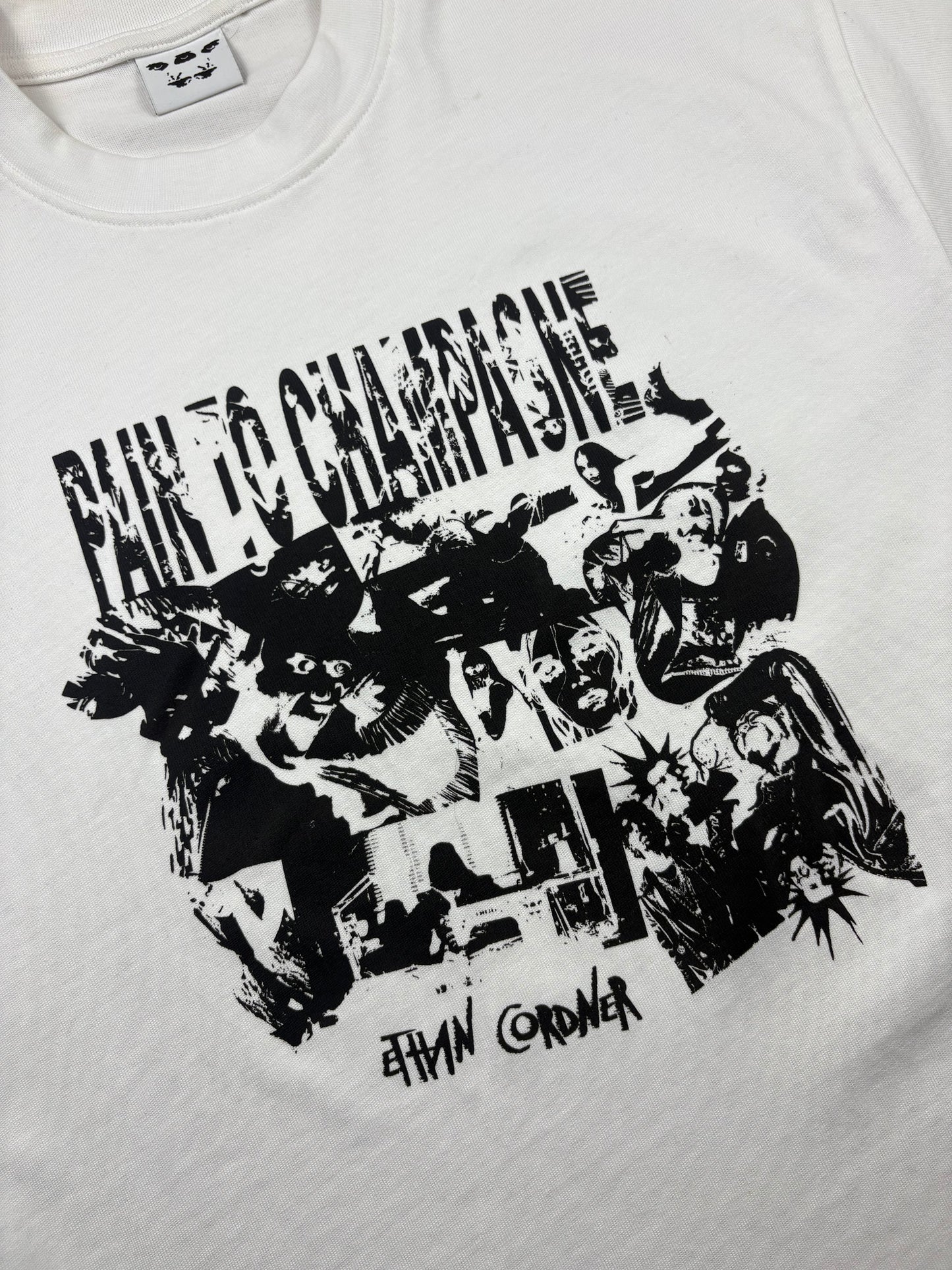 P2C White T-shirt Black Print