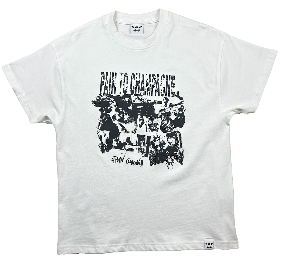 P2C White T-shirt Black Print
