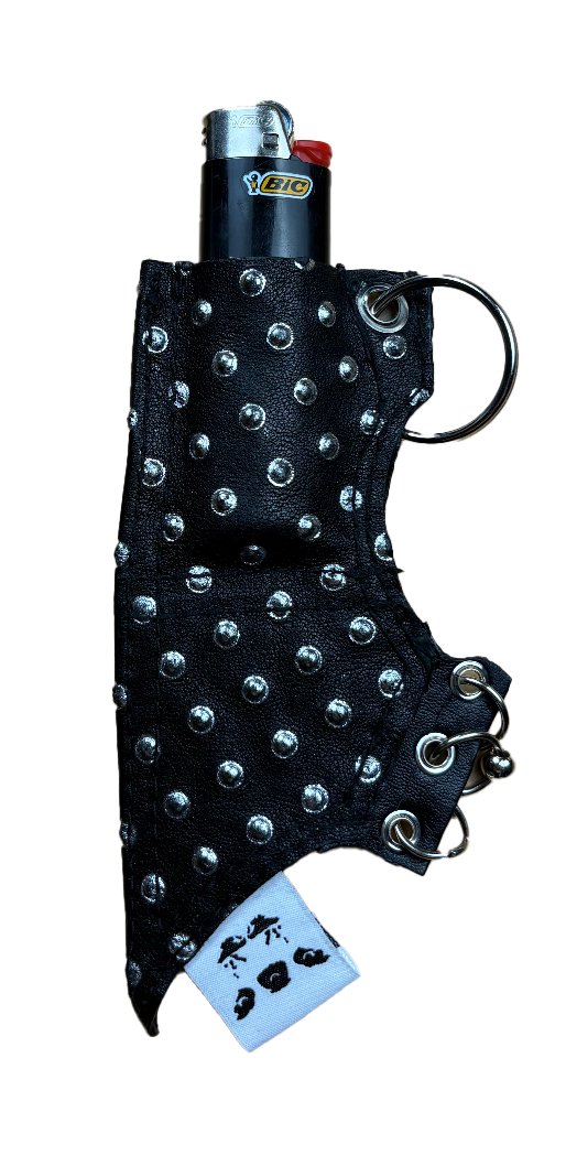 Studded Lambskin Lighter Holder